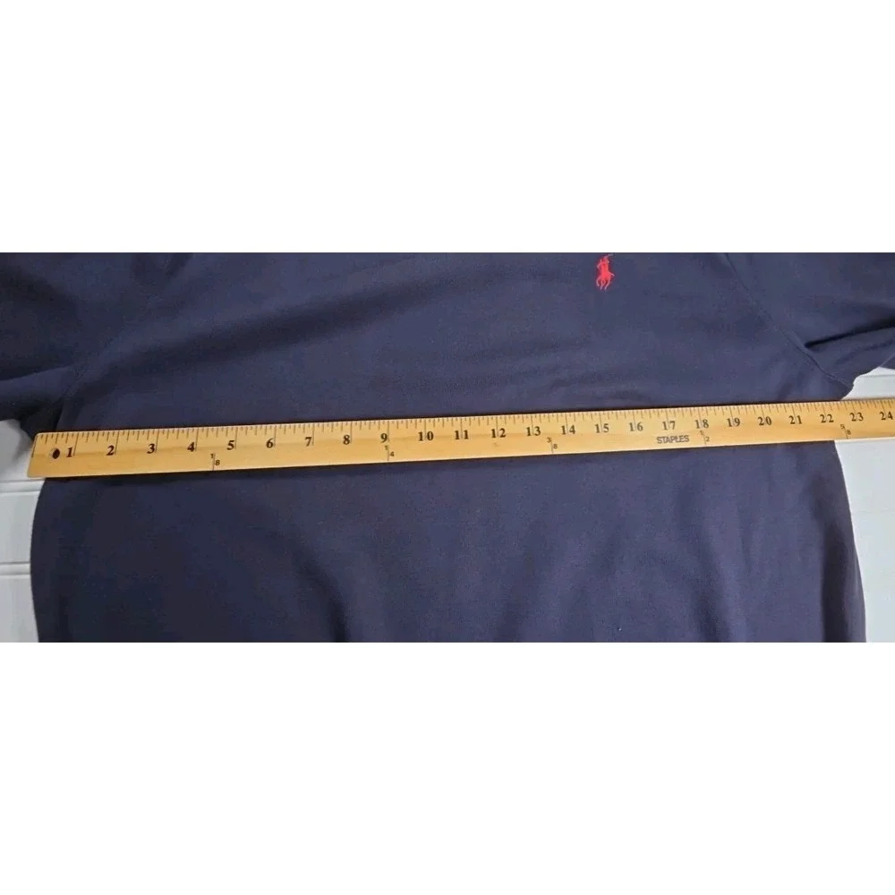 Polo Ralph Lauren Navy Blue Pima Cotton V-Neck Sweater Vest XL‎ Mens Preppy Golf